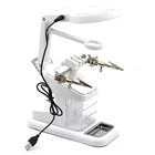 Многофункциональная светодиодный рочная светодиодная лупа, увеличительное стекло 3X4.5X, зажим-крокодил, зажим, ручной инструмент для пайки и ремонта