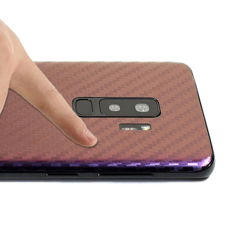 Затенение Цвет 3D углеродного волокна Телефон задняя крышка пленка для samsung