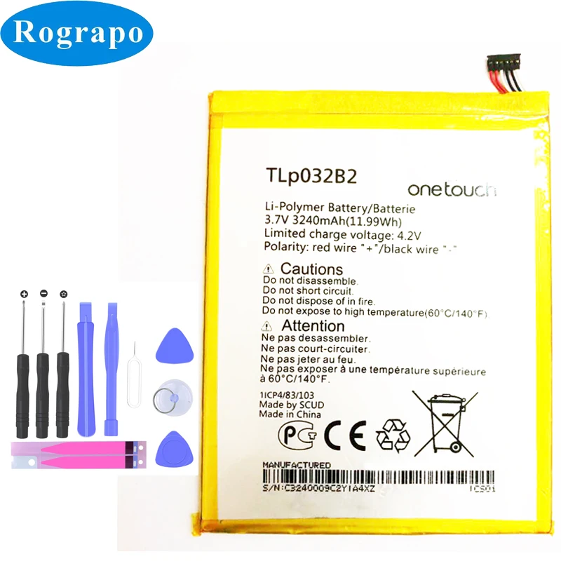 Аккумулятор TLp032B2 3240 мАч для Alcatel One Touch POP Tab 7 P310A Pixi 9006W мобильный телефон
