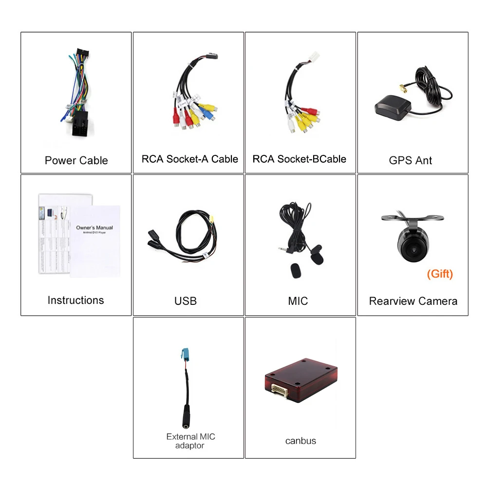 Eunavi автомобильный мультимедийный плеер gps Android 9 0 Радио 1Din DVD для