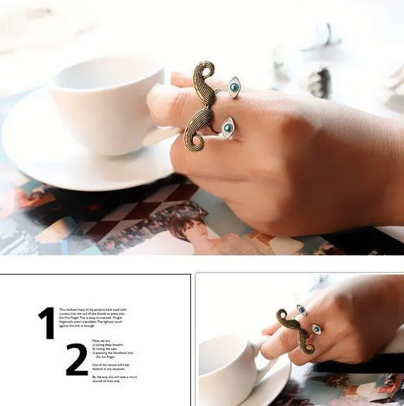 Мода Новое Поступление Горячей Продажи Bardian Симпатичные Усы С Глазами Кольцо