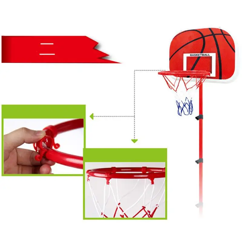 Children Kids 150cm Adjustable Basketball Toy Playset with Back Board Stand Rack Inflator and Installation Wrench | Спорт и
