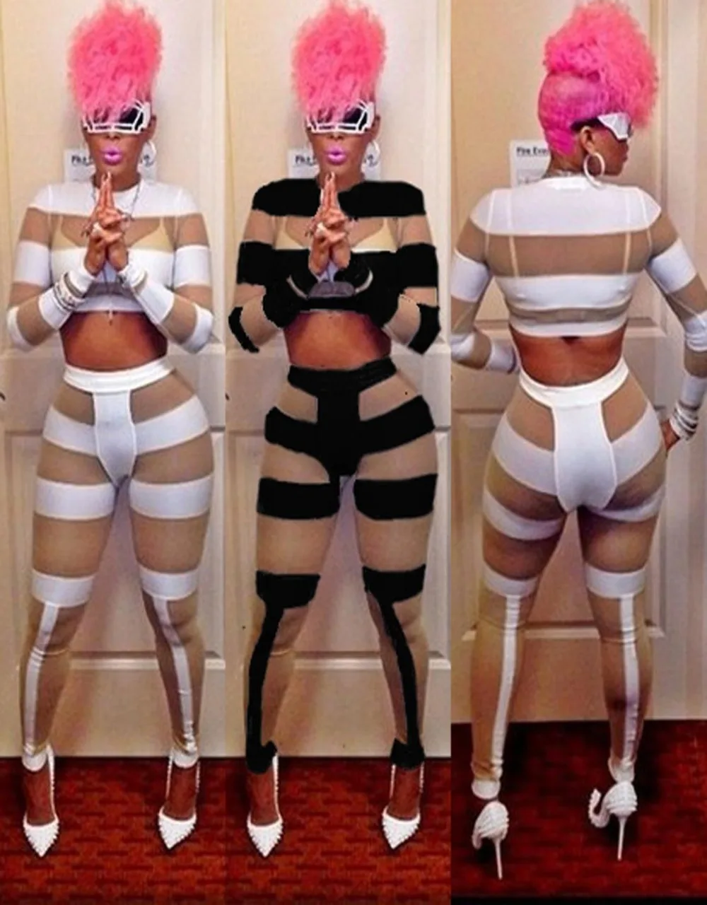 Женский Облегающий комбинезон из 2 предметов обтягивающий короткий топ и