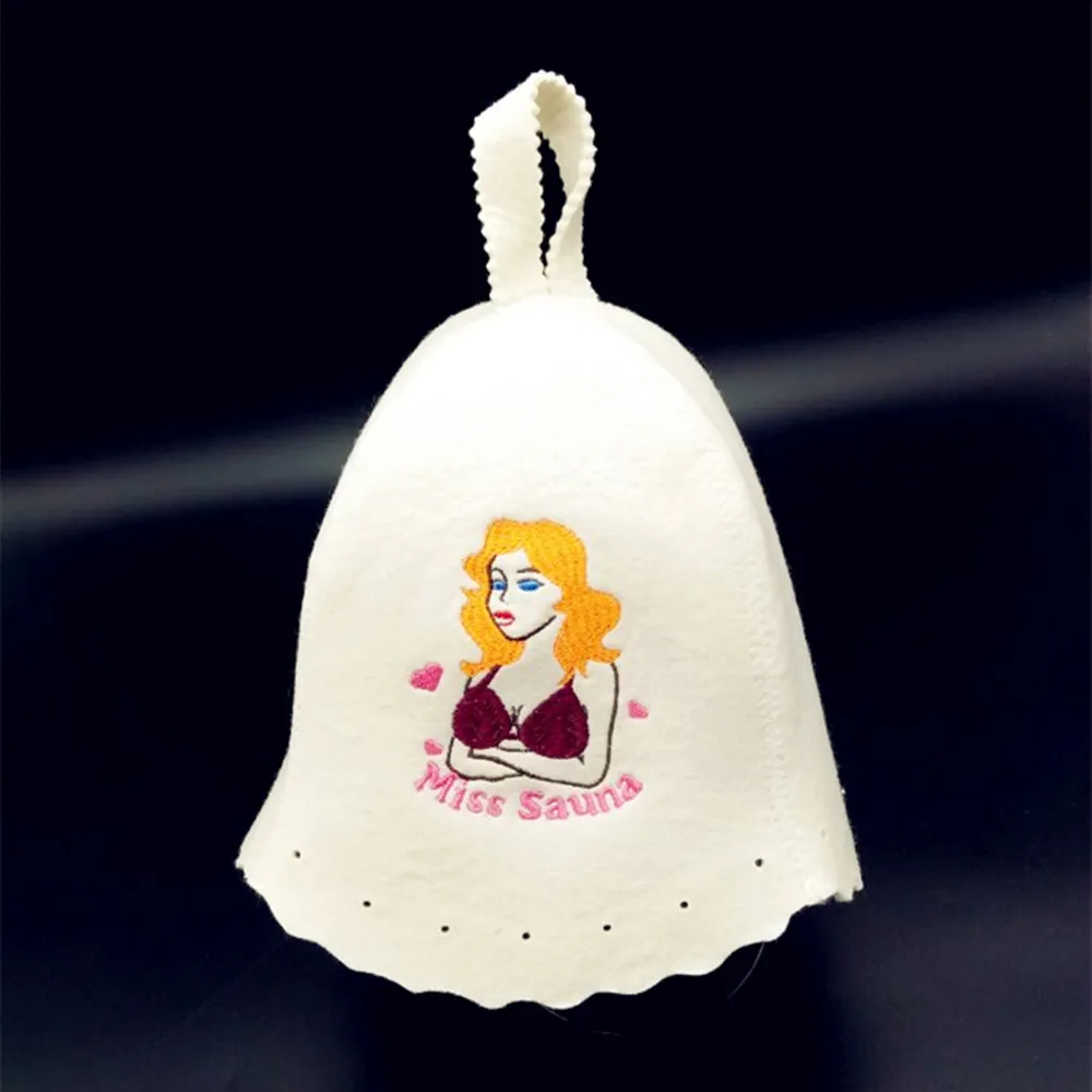 Шапочка для сауны (1 шт/упаковка) банья Шерсть Войлок Уход за волосами шапочка спа