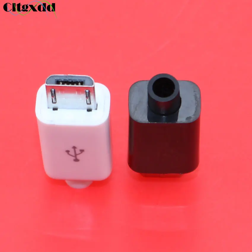 Cltgxdd 2 шт микро USB 4-контактный разъем штекер черный/белый Сварка данных OTG линия