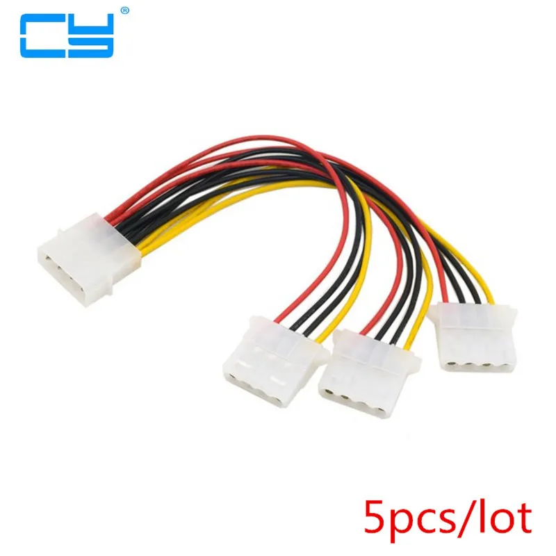 IDE 4 Pinos Macho para 3 Feminino Tipo Y Splitter Cabo de Extensao da fonte alimentacao 10 см o Disco Rigido|cabo y|cabo idetipo c |