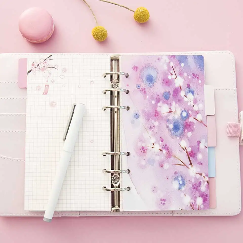 5 шт./компл. A5 A6 повестки дня ежедневник filofax индексный разделитель Тетрадь