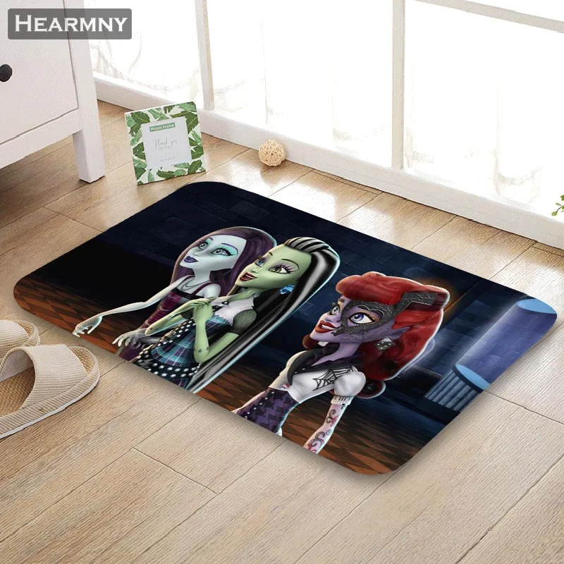 Настраиваемые Monster High двери коврики пол/для ванной/кухня/пляж фланель губчатый материал 3D печатных Лохматый Украшения для спальня - Цвет: 3