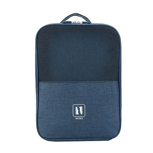Deep Blue Shoe Bag Переносная Пылезащитная сумка на молнии для обуви, для путешествий, носок, нижнее белье, для сортировки кроссовок, органайзер, тапочки, сандалии, домашняя сумка, аксессуары - Цвет: Deep Blue Shoe Bag