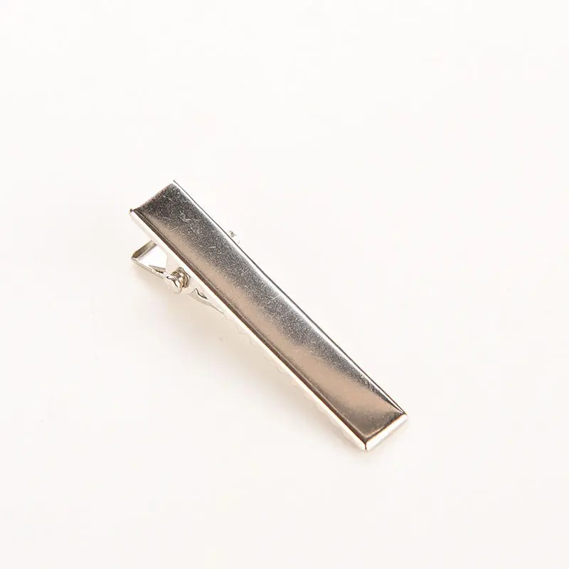 

50pcs Iron Hair Clip Hair Styling Silver Flat Metal Single Prong Alligator Barrettes