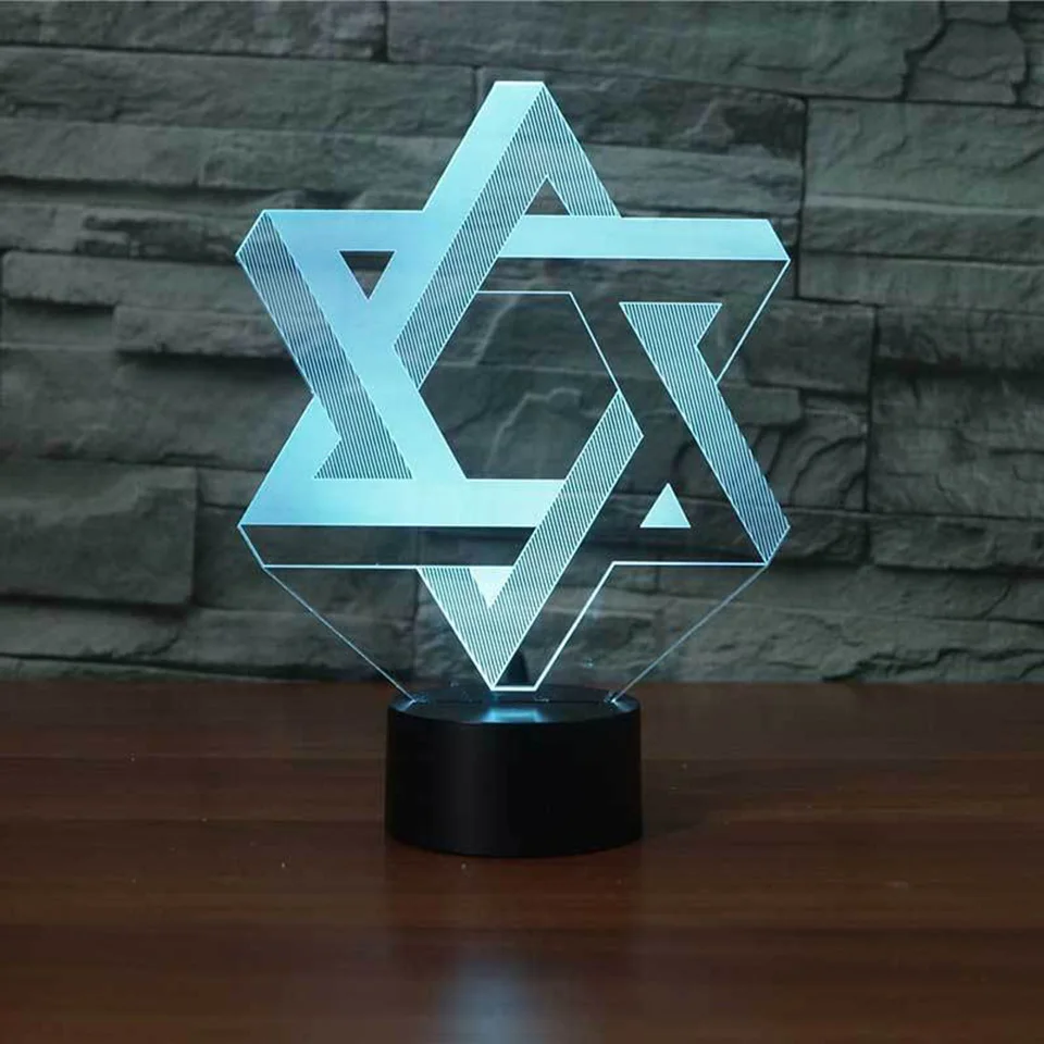 Светодиодсветодиодный Настольная лампа с изменением настроения 3D светильник в