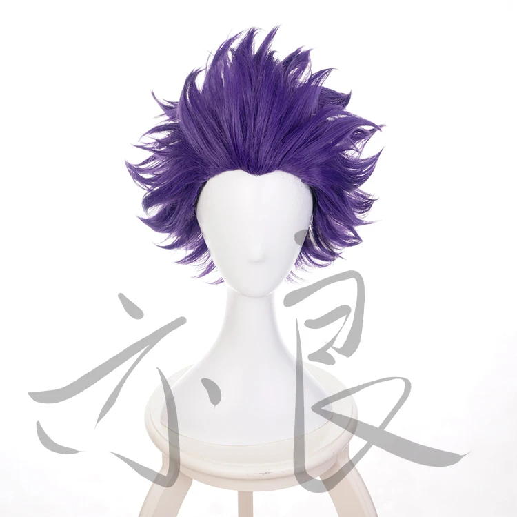 Аниме My Hero academic Shinsou Hitoshi фиолетовый короткий парик Boku no Косплей волосы ролевые