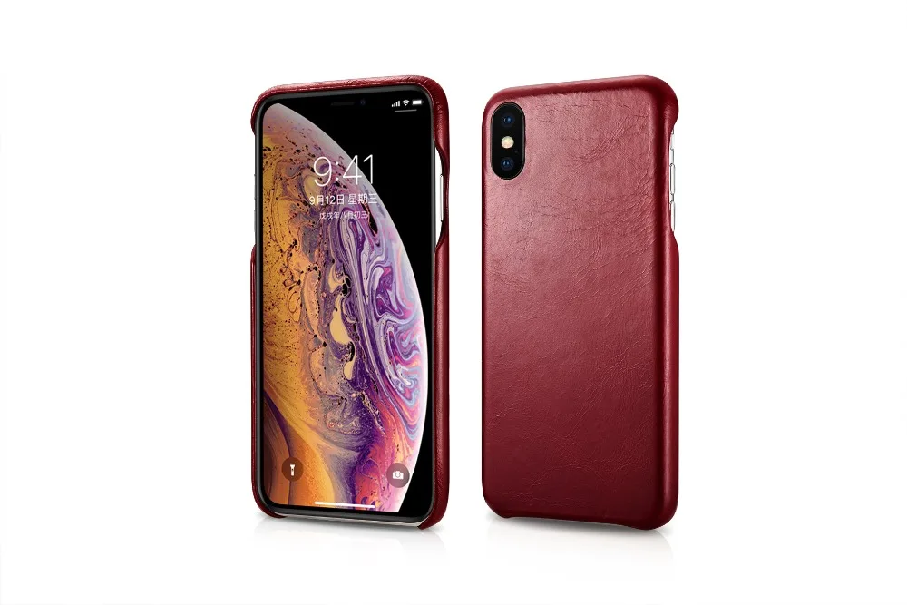 Роскошный чехол из натуральной кожи для iPhone XS Max XR X защитный телефона кожаная