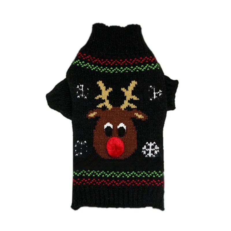  New Christmas Dog Warm Sweater Winter Clown Puppy Clothing Xmas Reindeer Clothes for Small Medium Pet Dogs | Дом и сад