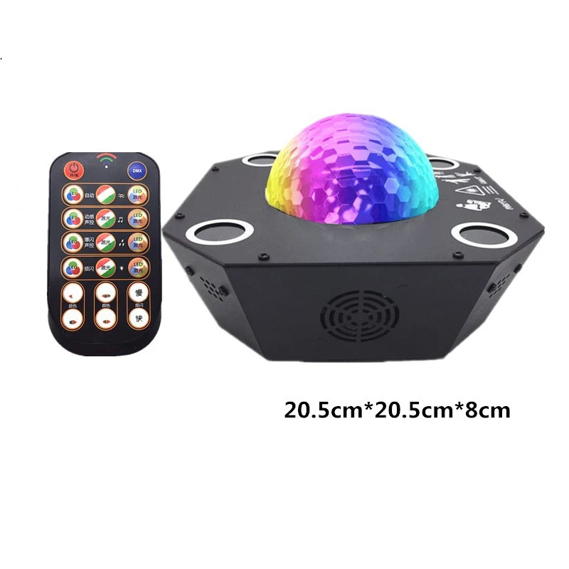 2X лазерный луч Gobo проектор Красный Зеленый лазер DJ RGB LED магический диско шар 120 в 1