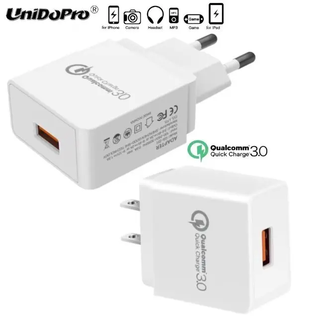 Быстрая зарядка QC 3 0 штепсельная вилка США/ЕС быстрое зарядное устройство