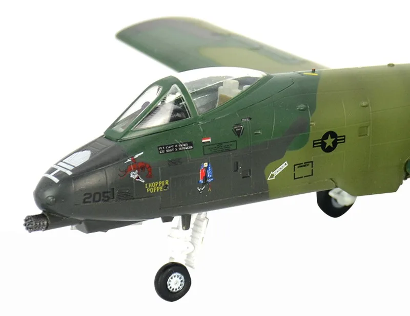 Предварительно построенный 1/72 масштаб A-10 Thunderbolt II Warthog A-10A реактивный самолет Коллекционная хобби готовая пластиковая модель