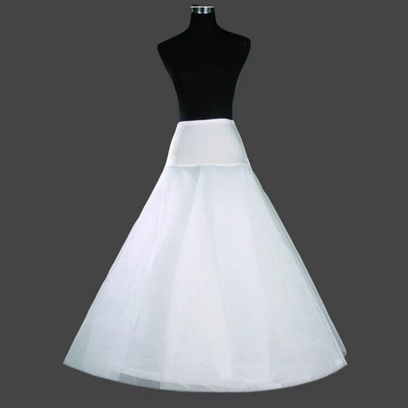Дешевые Свадебные Нижняя юбка Дешевые Белые Свадебные Crinolines линии два Слои Нижняя юбка, свадебные аксессуары