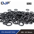 5 шт., флюоровое резиновое кольцо, чёрное уплотнительное кольцо FKM CS 4 мм OD22252628303235384042454850 мм уплотнительное кольцо, прокладка, масляное кольцо, шайба