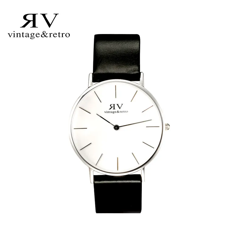 Коммерческие мужские часы большой циферблат Мужчины подлинная кожаный ремешок