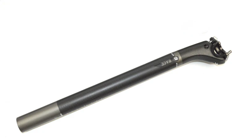 Черный рыцарь полный углерода подседельный велосипед Подседельный штырь MTB дорожный велосипед Подседельный 3 К углерода Матовая 190 г 27.2/ 30.8/31.6*400/350 мм