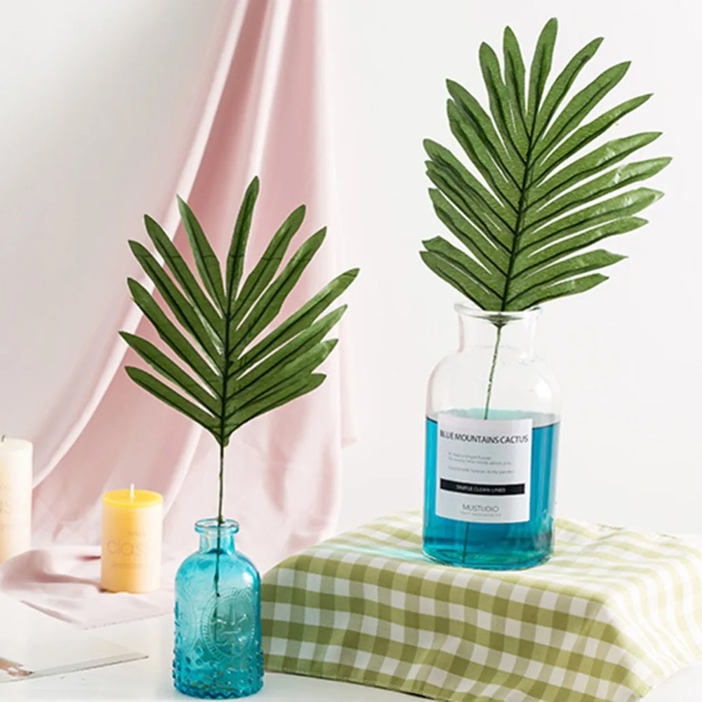 Искусственные листья пальмы монстеры 12 шт. искусственные зеленые пластиковые