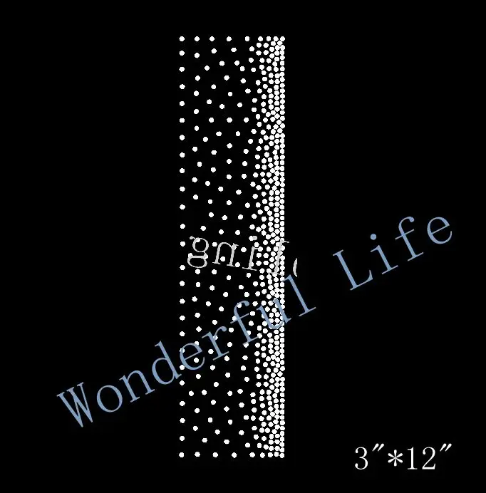 Бесплатная доставка полоски 3*12 дюймов для банта оптического баллона одна стразы
