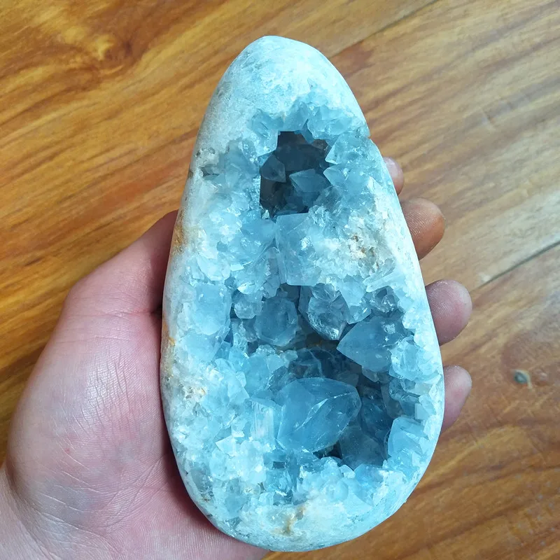 A01 976g 343 г/976 г натуральный Небесный Кристалл кластер geode пещера яйцо целебные кристаллы красивый домашний декор камни и кристаллы - Цвет: A01 976g