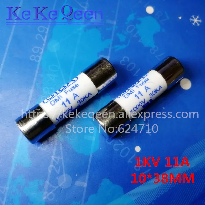 5 шт./лот 10 мм x 38 10*38 11Amp 11A 1000 В SIBA керамический предохранитель 10x38 1KV мультиметр
