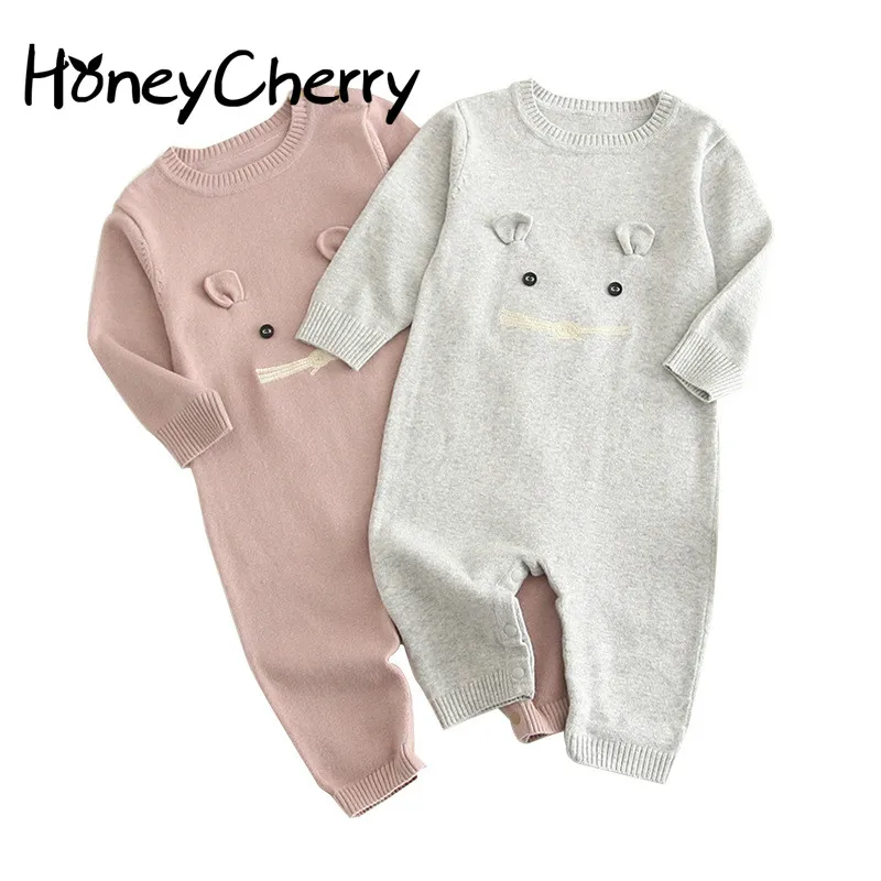 Spring Baby Girl Romper And Boy Cotton Long-sleeved Bun-ass Dress Jumpsuit For Outwear Baby Girl Clothes