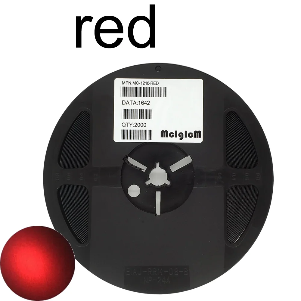 McIgIcM 2000 шт. 3528 1210 SMD светодиодный светильник красный желтый зеленый синий белый - Цвет: red