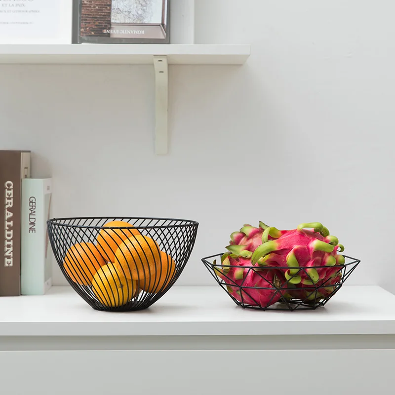 Железная корзина для хранения фруктов в скандинавском стиле Домашний Органайзер