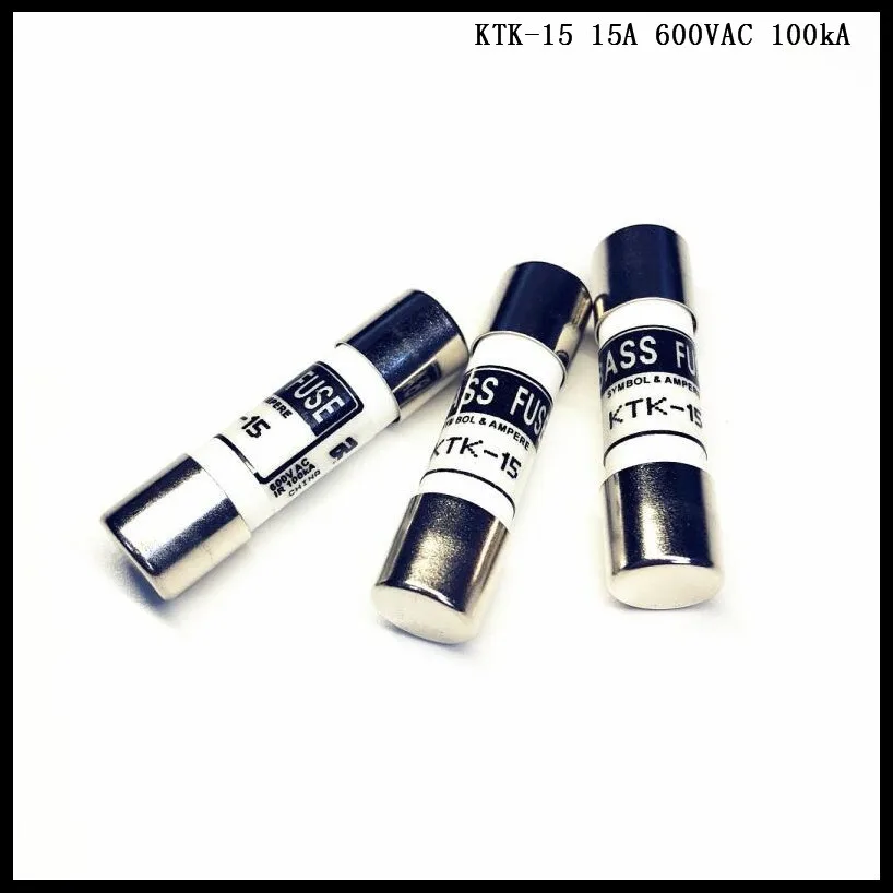 2 шт./лот Сверхбыстрый керамический предохранитель KTK 15 15A 600VAC 100kA 10x38mm|Перемычки| |