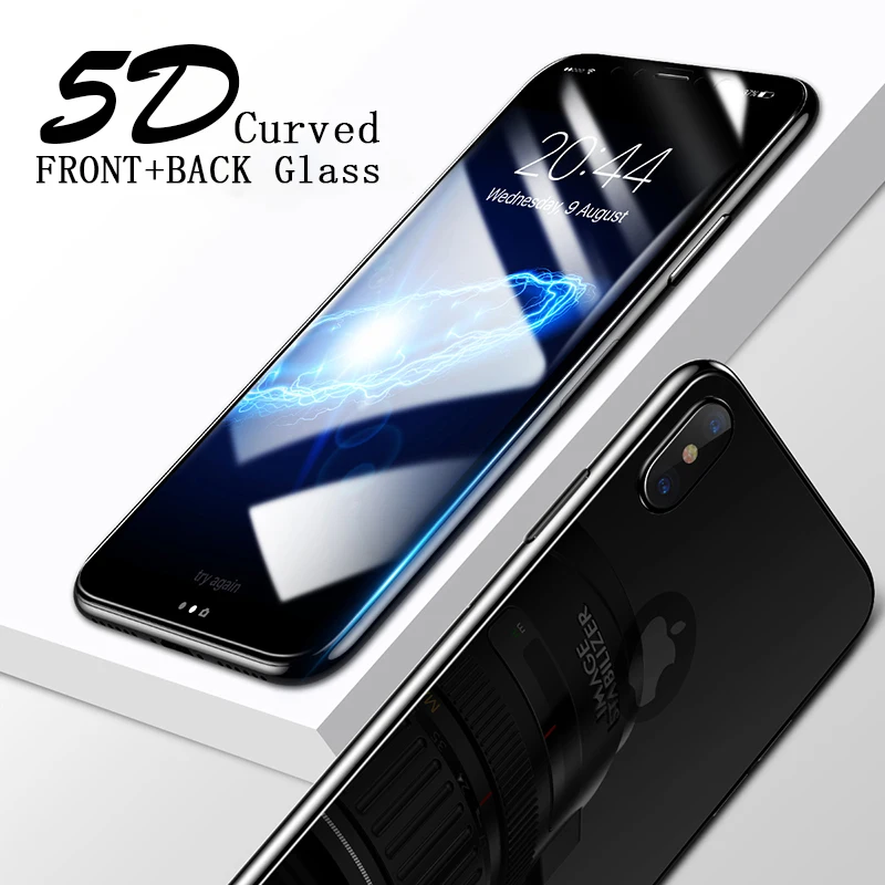 RZP 5D полное покрытие закаленное стекло для iPhone X защитная пленка экрана 10 передняя