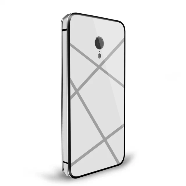 Роскошный блестящий гладкий зеркальный чехол из закаленного стекла черного