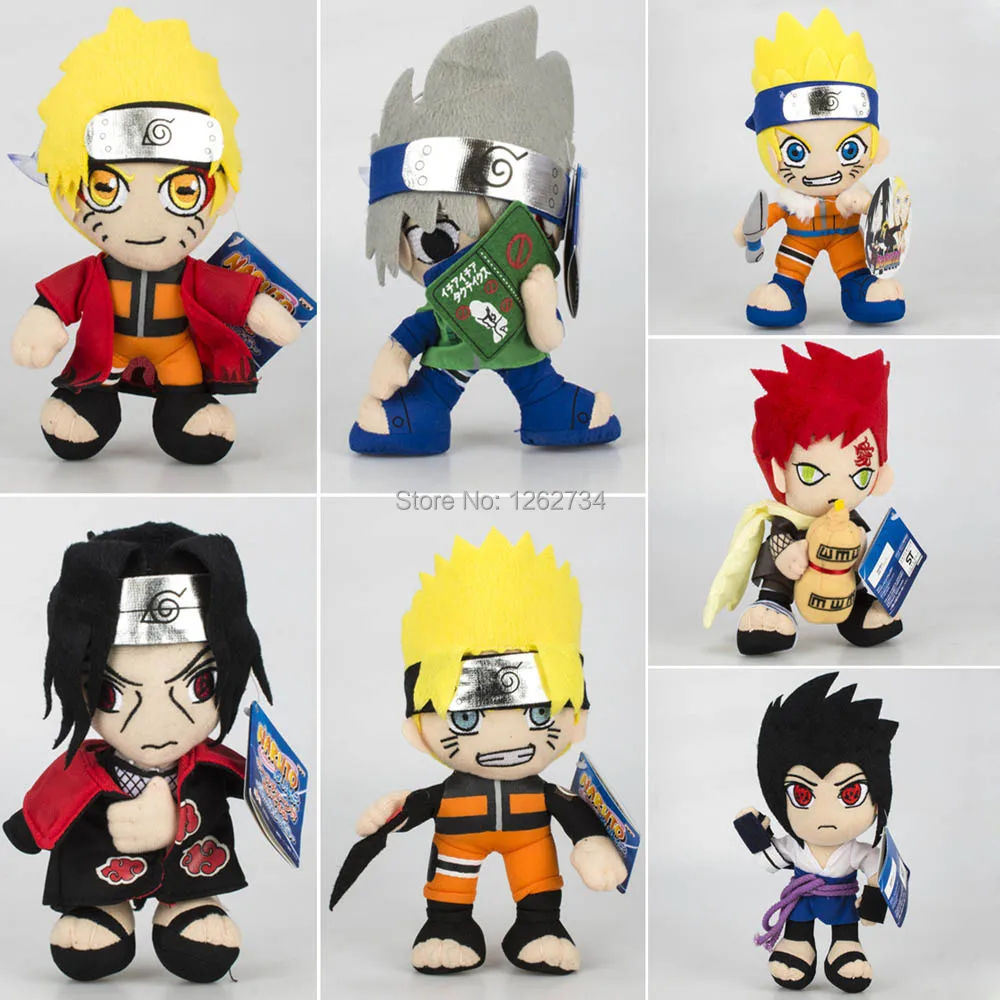 10 шт. удзумаки Наруто Учиха Саске Итачи Hatake Kakashi Gaara 20 см Подвеска плюшевая кула