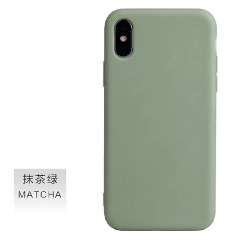 Карамельный цвет чехол для телефона Iphone 7 8 Plus Матовый Твердый iPhone X XR Xs iPhone11 Pro Max