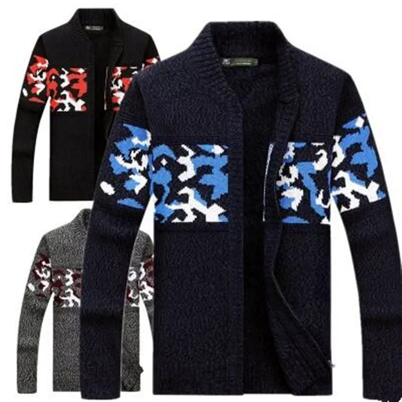 Мужской свитер Модный осенне зимний шерстяной кардиган мужской повседневный
