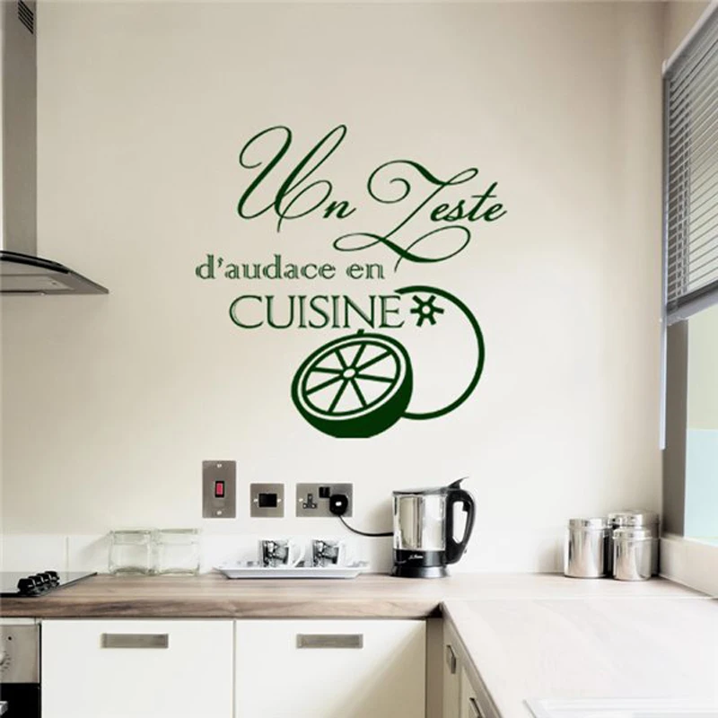 

kitchen Creative Motto Art Stickers Restaurant Kitchen Removable Vinyl Wall Stickers DIY Home Decor Waterproof Wallpaper JG3125