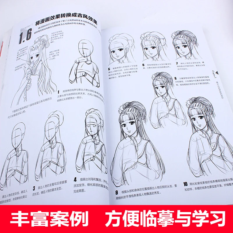 Новейший китайский древний женский рисунок мультяшная живопись для начинающих