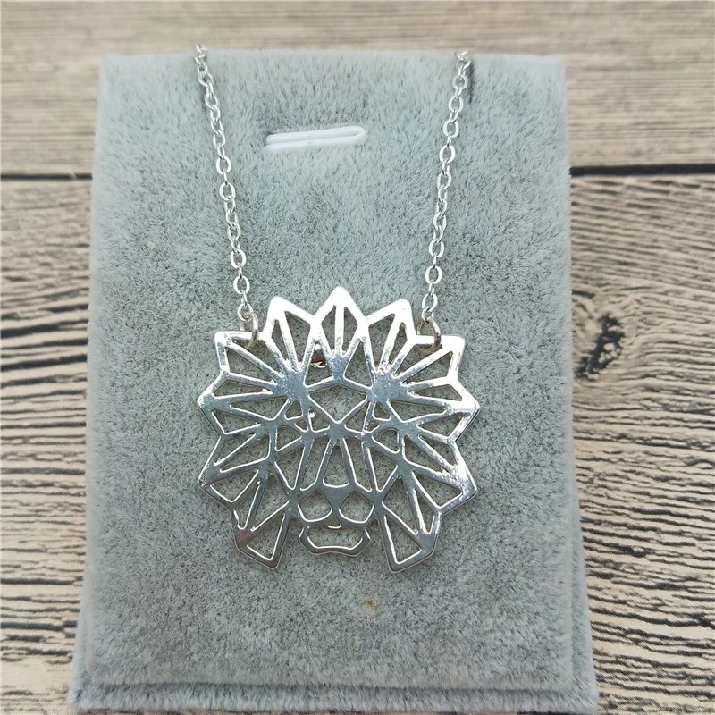 New Origami Lion Head Necklace Charm Female Male Gift Fashion Women Jewellery Geometric | Украшения и аксессуары