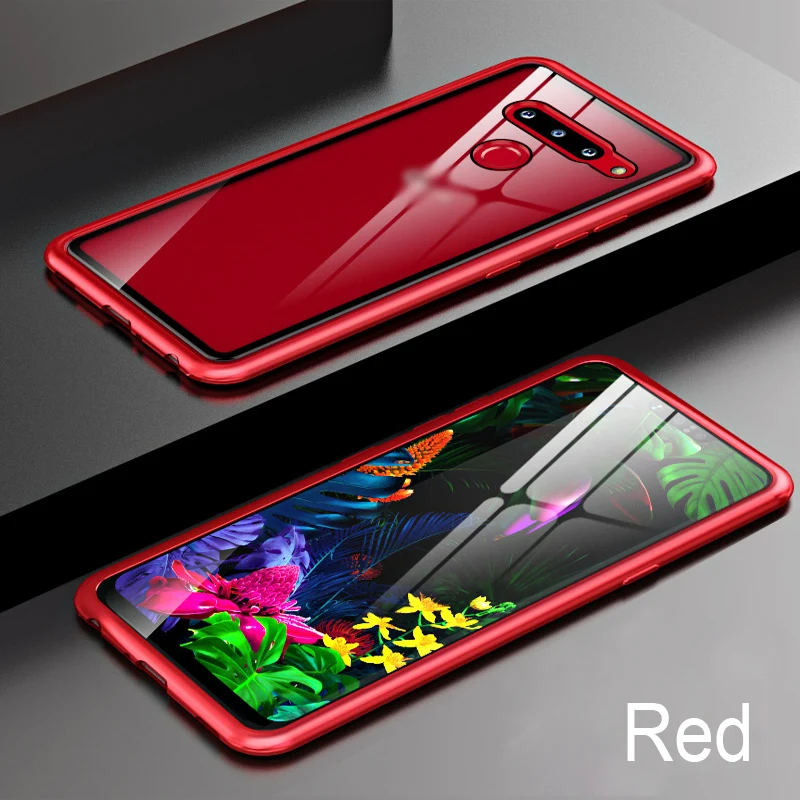 Защитный чехол для LG G8 ThinQ с металлической рамкой, прозрачная задняя крышка из закаленного стекла, чехол s для LG G8 ThinQ, металлический бампер LGG8ThinQ