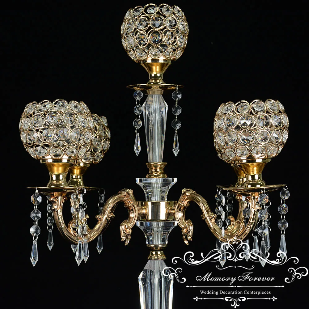 2019 новейший Кристальный Свадебный центральный элемент акриловый золотой