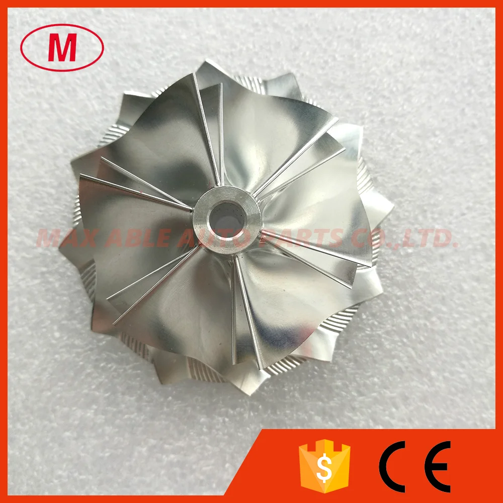 RHF5 High Performance Turbo Aluminum 2618/Milling/Billet compressor wheel 44.90/58.00mm 6+6 blades Forward Rotation for VF54 | Автомобили