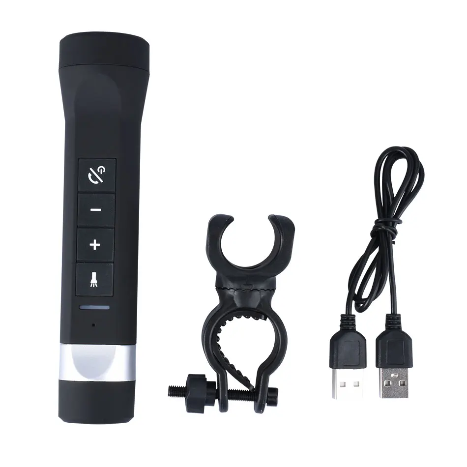 USB Перезаряжаемый фонарик Внешний аккумулятор беспроводной динамик музыкальный