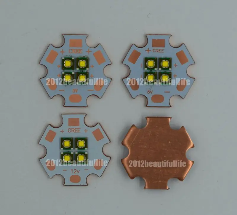 3V 6V 12V Cree XPE XP-E Цвет: ярко-красный зеленый синий Янтарный инфракрасный ИК-12 Вт