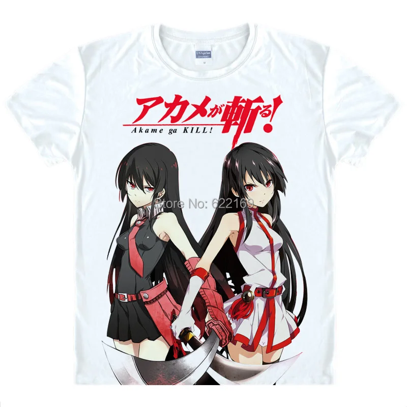 Coolprint японский Akame ga Kill! Аниме футболка аниме Esdeath хлопковая рубашка Косплей