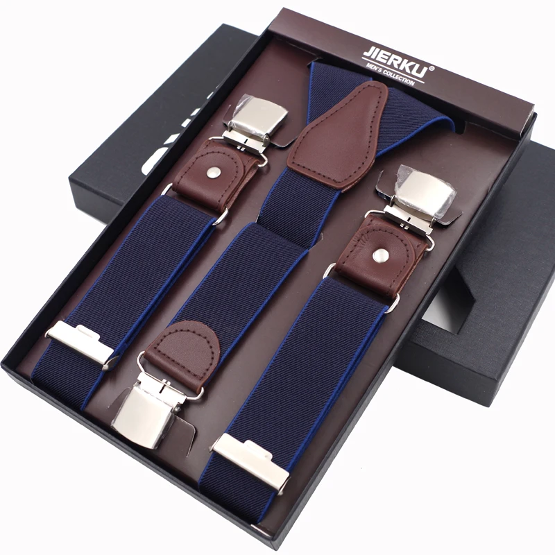 Мужские кожаные подтяжки на 3 клипсах 5x120 см|leather braces|mens suspendersbraces leather |