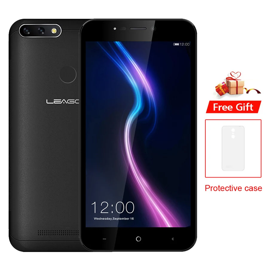 black color LEAGOO POWER 2 PRO 5," HD мобильный телефон 2 Гб ОЗУ 16 Гб ПЗУ 4000 мАч Android 8,1 MTK6739 четырехъядерный сканер отпечатков пальцев 4G двойной OTG Смартфон - Цвет: black color