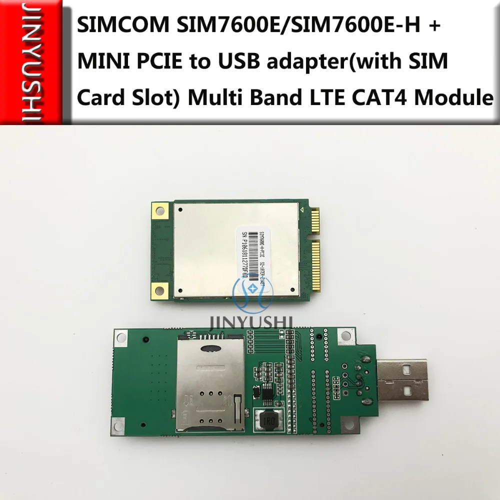 JINYUSHI для SIMCOM SIM7600E/SIM7600E-H+ MINI PCIE к USB адаптер с слотом для sim-карты многодиапазонный модуль LTE CAT4 модуль